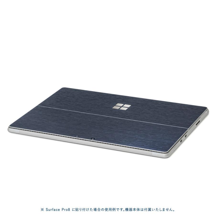 Surface Pro11 Pro10 Pro9 Pro8 ProX スキンシール ケース カバー 保護 フィルム 背面 wraplus ネイビーブラッシュメタル | Surface | 02