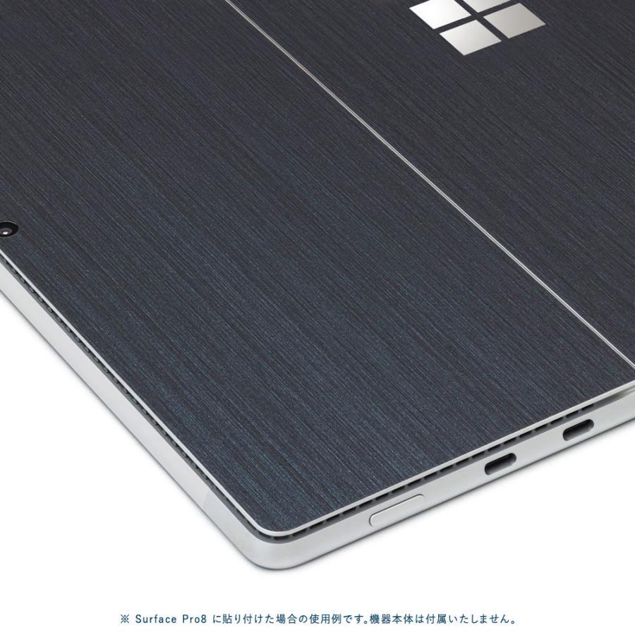 Surface Pro11 Pro10 Pro9 Pro8 ProX スキンシール ケース カバー 保護 フィルム 背面 wraplus ネイビーブラッシュメタル | Surface | 03