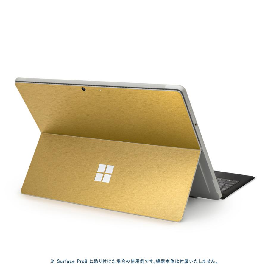 Surface Pro11 Pro10 Pro9 Pro8 ProX スキンシール ケース カバー 保護 フィルム 背面 wraplus ゴールドブラッシュメタル | Surface | 01
