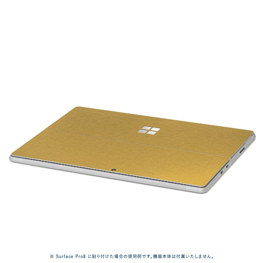 Surface Pro11 Pro10 Pro9 Pro8 ProX スキンシール ケース カバー 保護 フィルム 背面 wraplus ゴールドブラッシュメタル | Surface | 02