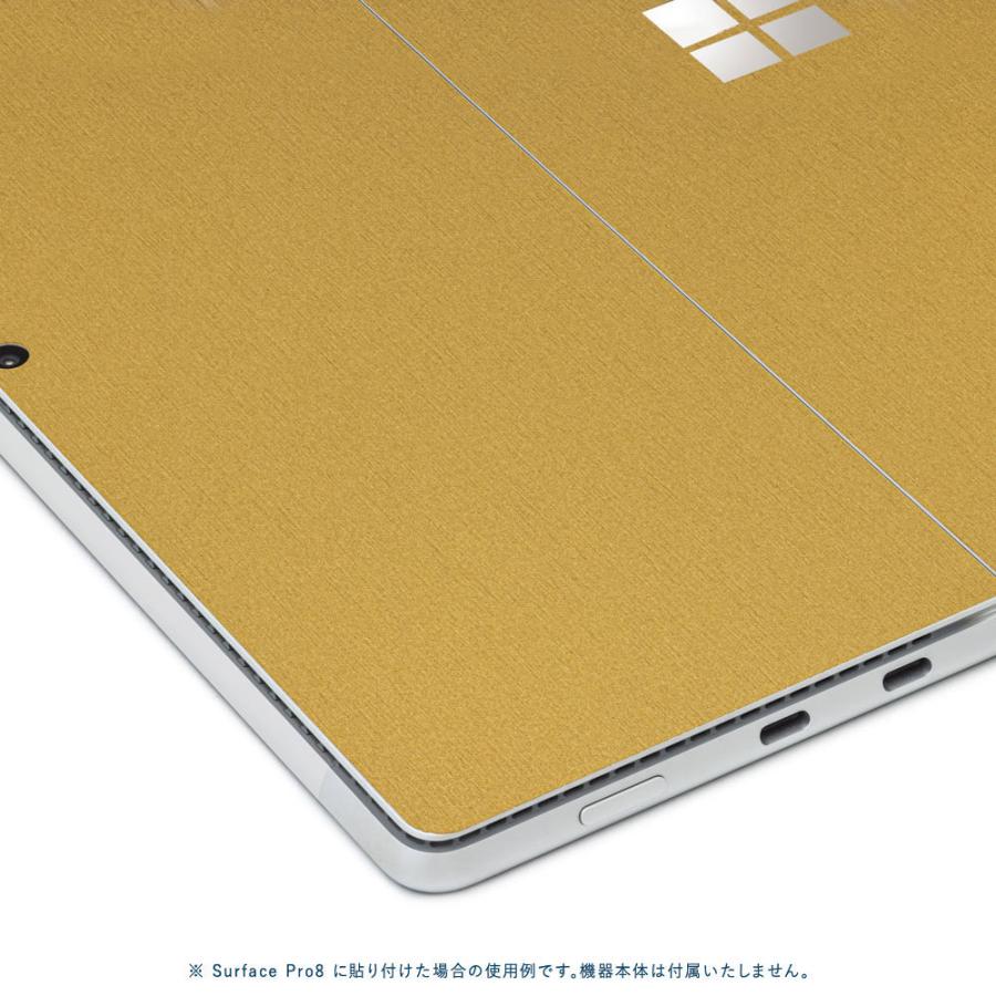 Surface Pro11 Pro10 Pro9 Pro8 ProX スキンシール ケース カバー 保護 フィルム 背面 wraplus ゴールドブラッシュメタル | Surface | 03