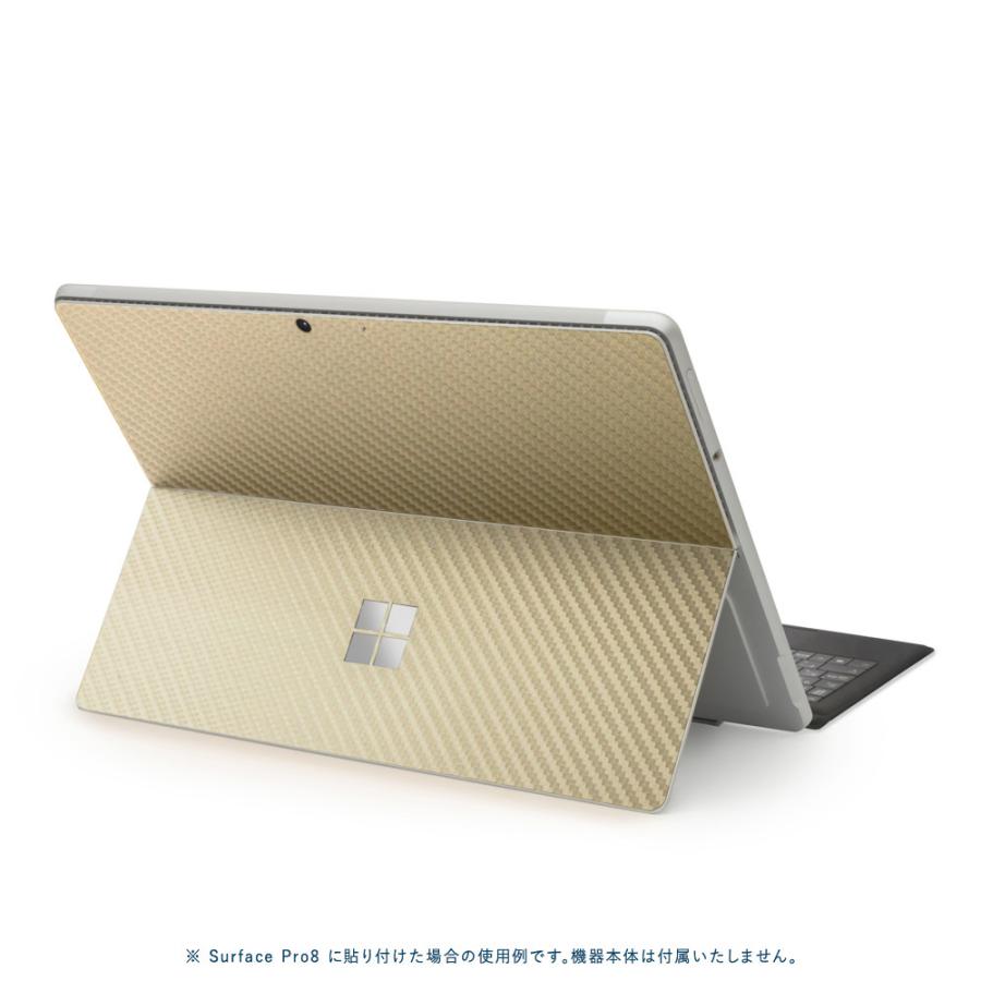 Surface Pro11 Pro10 Pro9 Pro8 ProX スキンシール ケース カバー 保護 フィルム 背面 wraplus ゴールドカーボン | Surface | 01