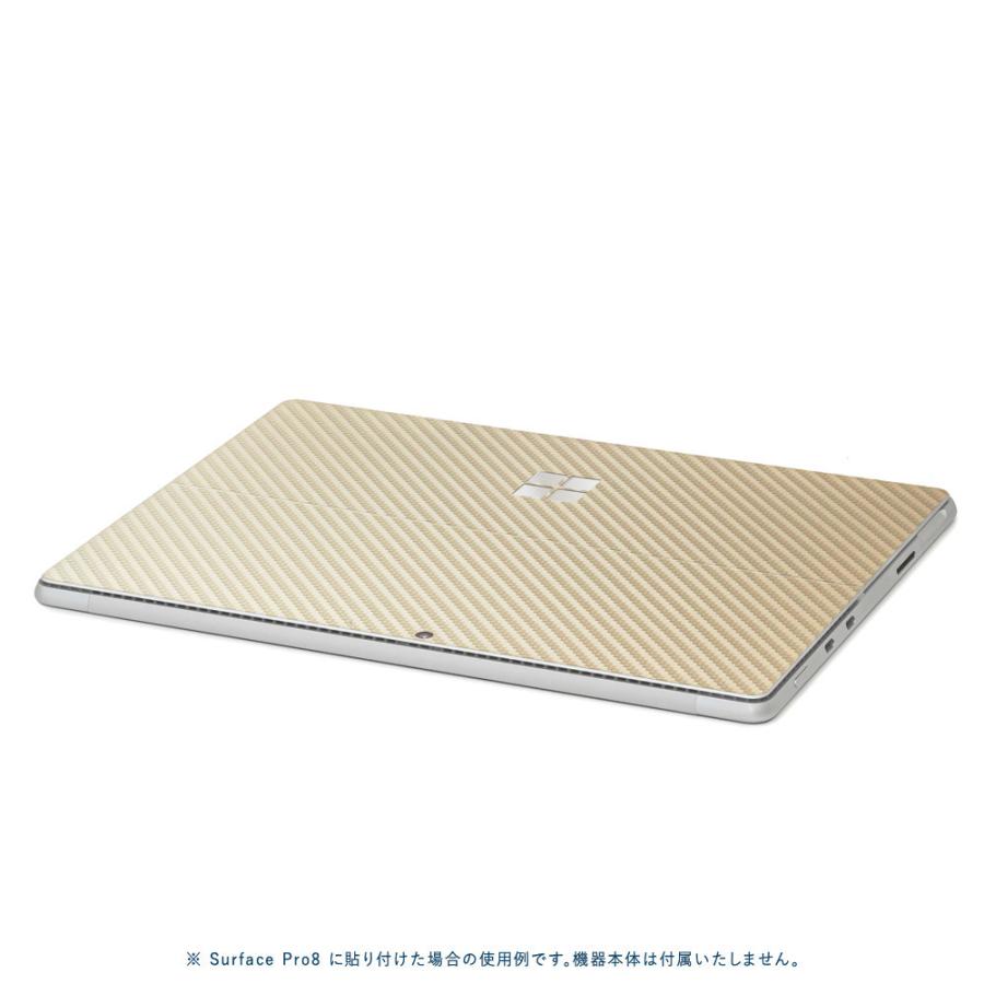 Surface Pro11 Pro10 Pro9 Pro8 ProX スキンシール ケース カバー 保護 フィルム 背面 wraplus ゴールドカーボン | Surface | 02