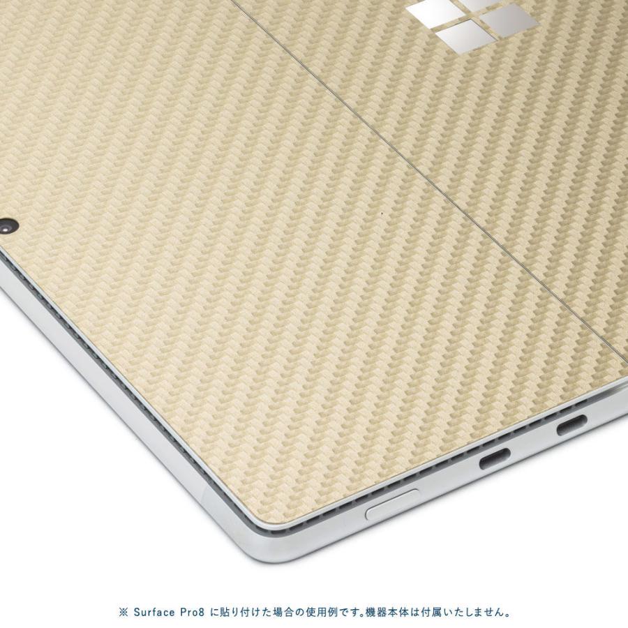 Surface Pro11 Pro10 Pro9 Pro8 ProX スキンシール ケース カバー 保護 フィルム 背面 wraplus ゴールドカーボン | Surface | 03