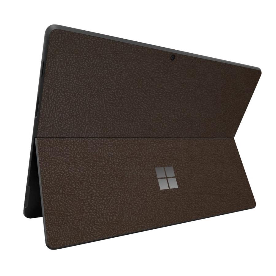 Surface Pro11 Pro10 Pro9 Pro8 ProX スキンシール ケース カバー 保護 フィルム 背面 wraplus ブラウンレザー | Surface