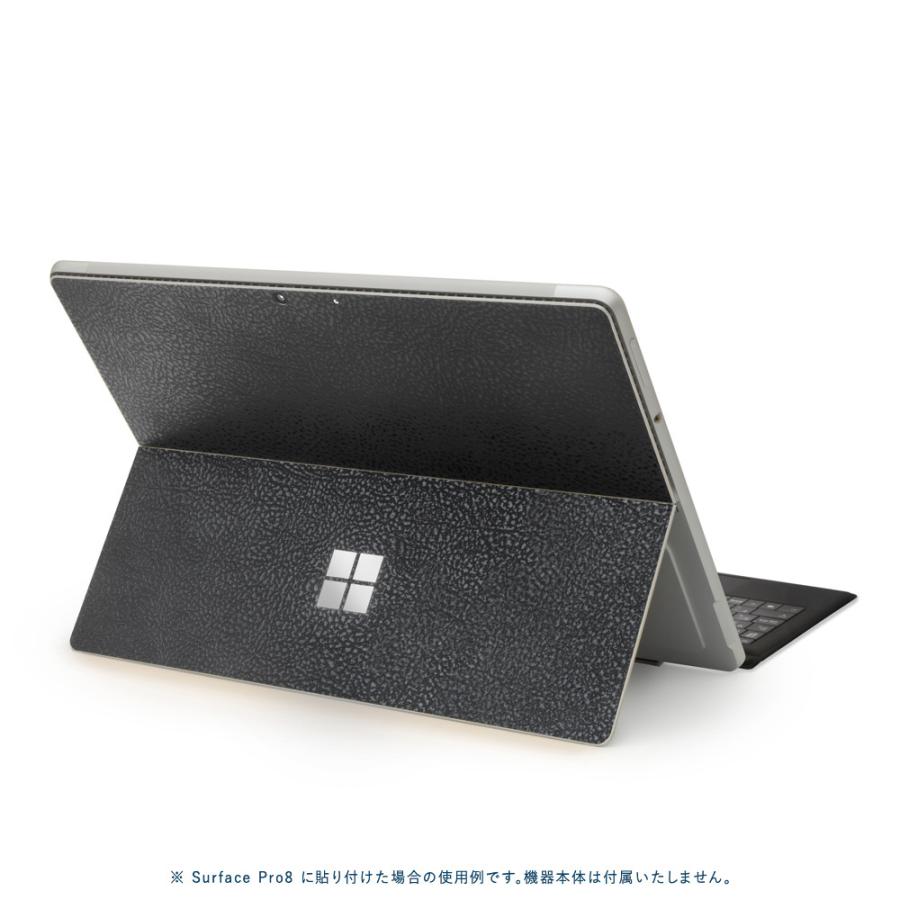 Surface Pro11 Pro10 Pro9 Pro8 ProX スキンシール ケース カバー 保護 フィルム 背面 wraplus ブラック光沢レザー | Surface | 01