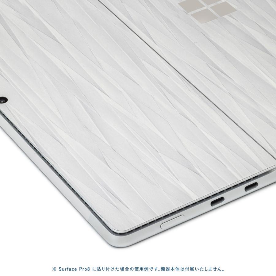 Surface Pro11 Pro10 Pro9 Pro8 ProX スキンシール ケース カバー 保護 フィルム 背面 wraplus ホワイトアブストラクト | Surface | 03