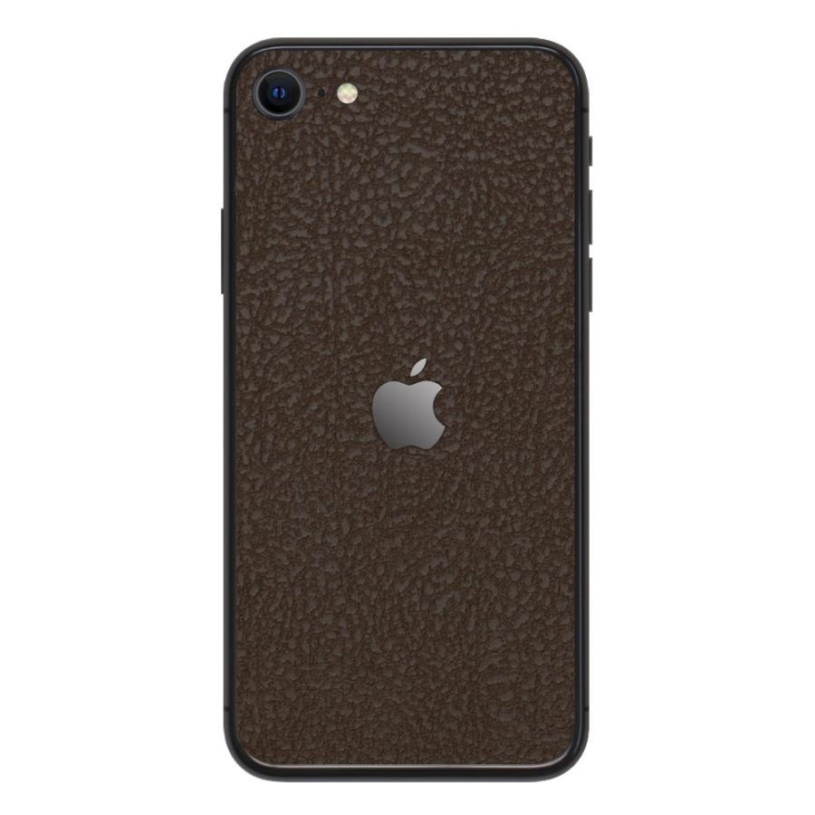 iPhoneSE 第2世代 第3世代 スキンシール 背面 シール ケース 保護 フィルム wraplus ブラウンレザー | Apple