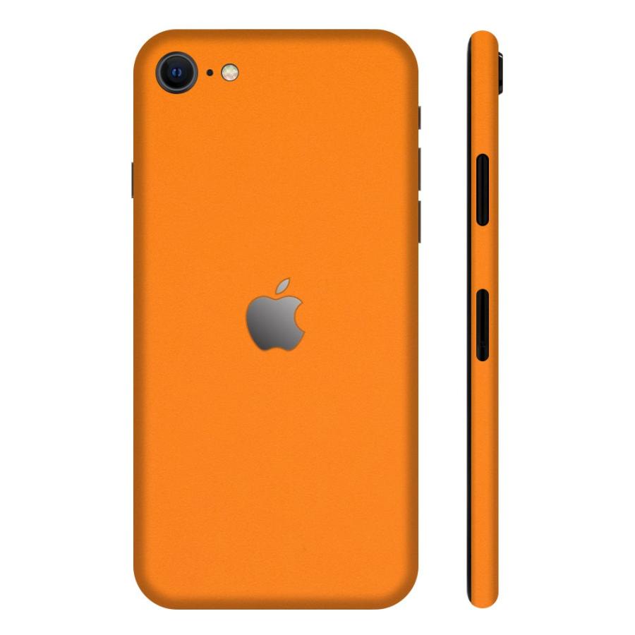 iPhoneSE 第2世代 第3世代 スキンシール 全面 背面 側面 シール ケース 薄い wraplus オレンジ | Apple