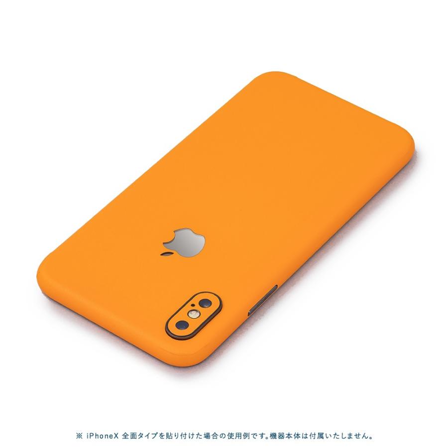 iPhoneSE 第2世代 第3世代 スキンシール 全面 背面 側面 シール ケース 薄い wraplus オレンジ | Apple | 01