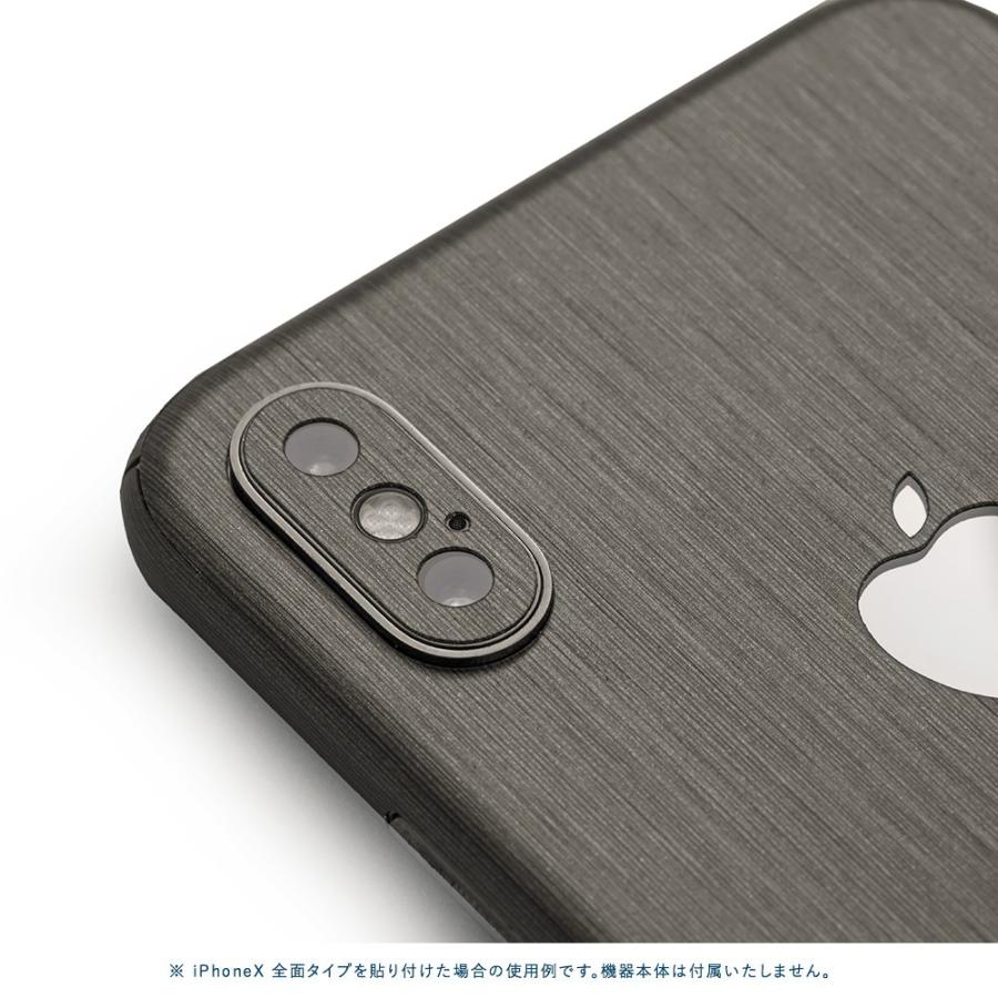 iPhoneSE 第2世代 第3世代 スキンシール 全面 背面 側面 シール ケース 薄い wraplus ブラックブラッシュメタル｜wraplus｜04