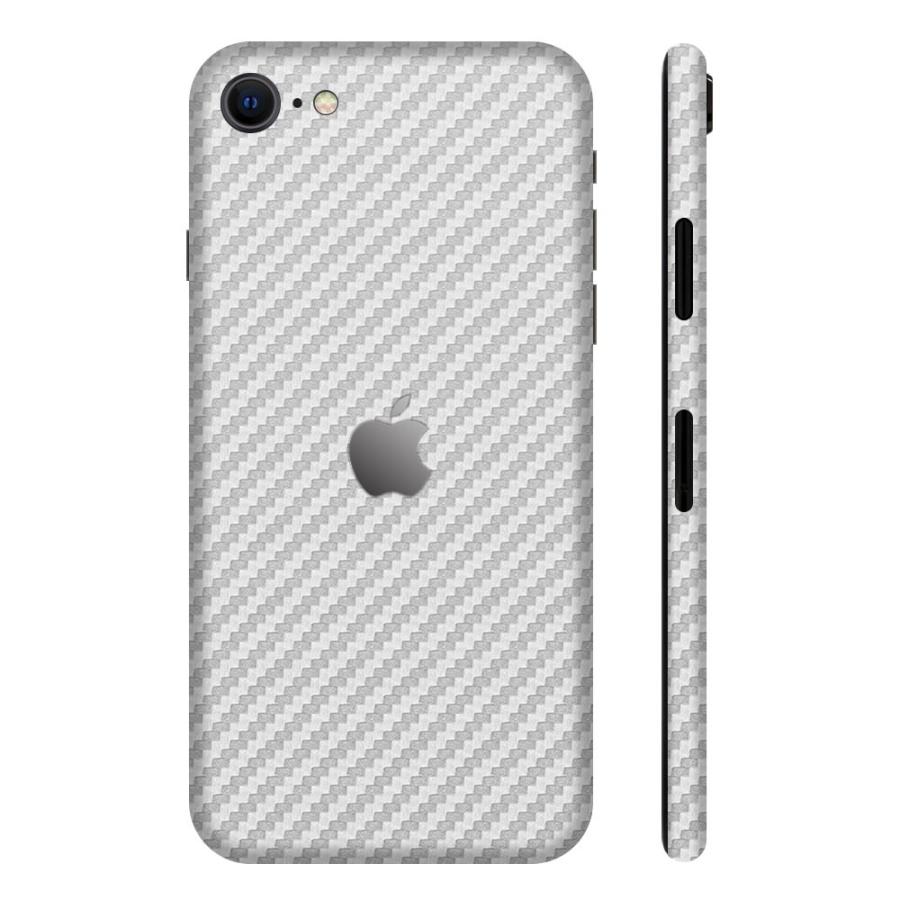iPhoneSE 第2世代 第3世代 スキンシール 全面 背面 側面 シール ケース 薄い wraplus シルバーカーボン | Apple