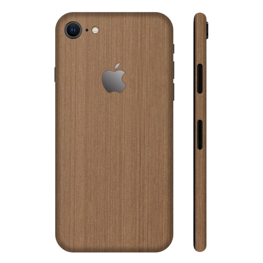 iPhone7 スキンシール 全面タイプ カバー シール ケース 薄い wraplus 選べる34色 ブロンズブラッシュメタル | Apple