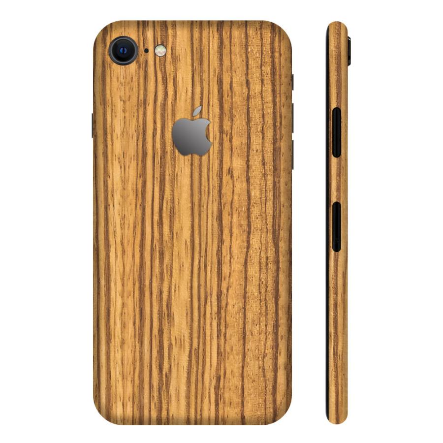 iPhone8 スキンシール 全面タイプ カバー シール ケース 薄い wraplus 選べる34色 ゼブラウッド2 | Apple