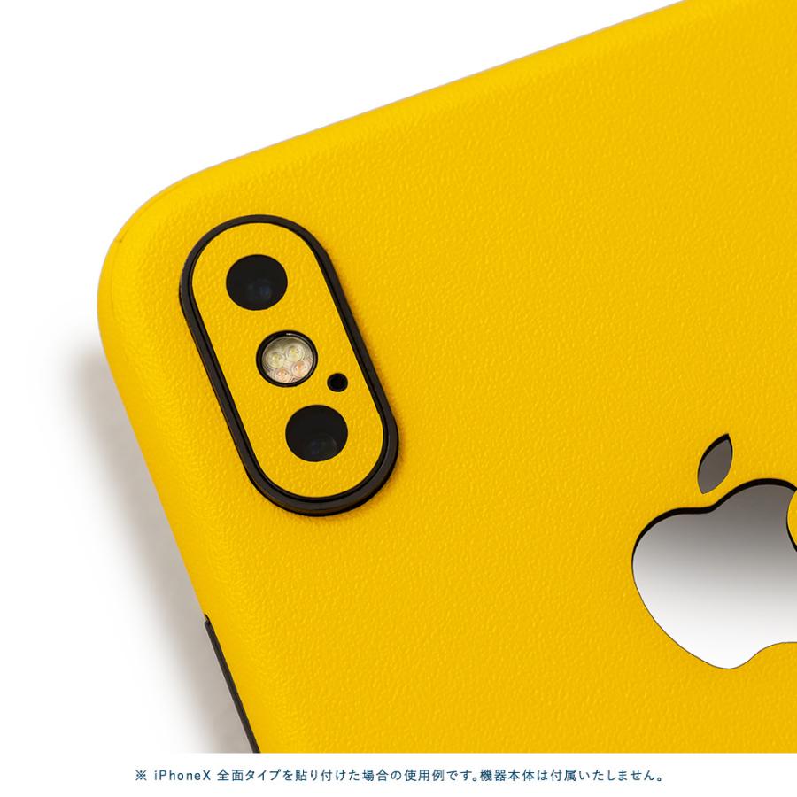 iPhone8 スキンシール 全面タイプ カバー シール ケース 薄い wraplus 選べる34色 イエロー 黄色 | Apple | 03