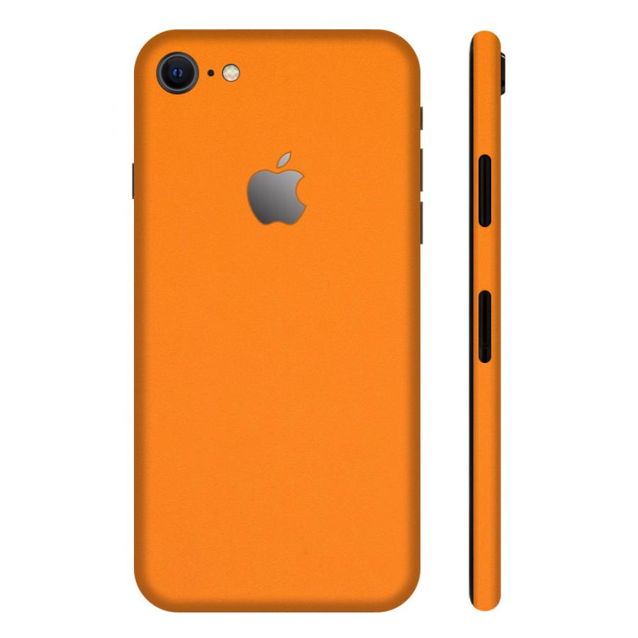 iPhone8 スキンシール 全面タイプ カバー シール ケース 薄い wraplus 選べる34色 オレンジ | Apple