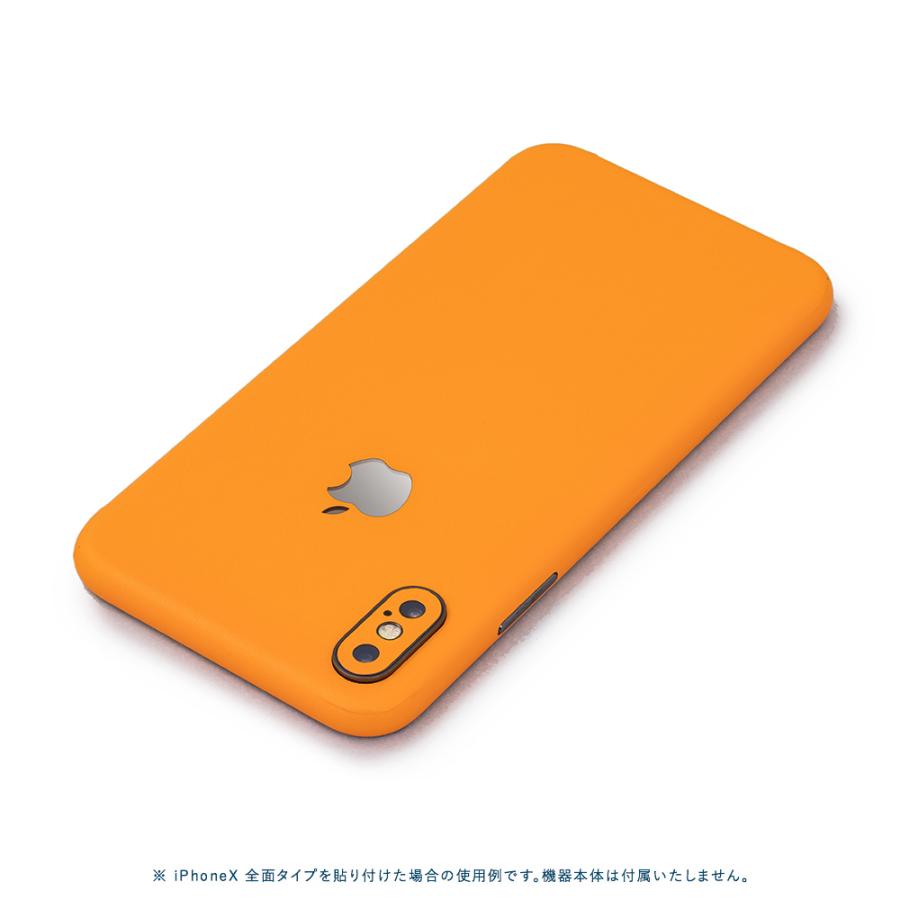 iPhone8 スキンシール 全面タイプ カバー シール ケース 薄い wraplus 選べる34色 オレンジ | Apple | 01