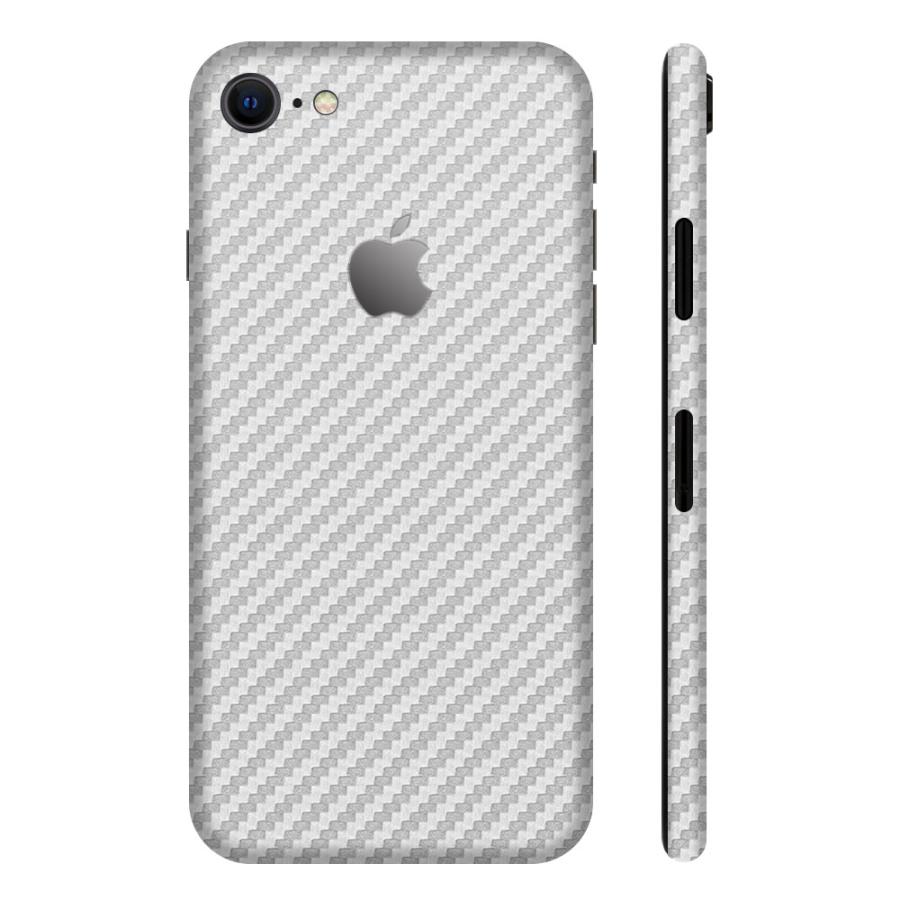 iPhone8 スキンシール 全面タイプ カバー シール ケース 薄い wraplus 選べる34色 シルバーカーボン | Apple