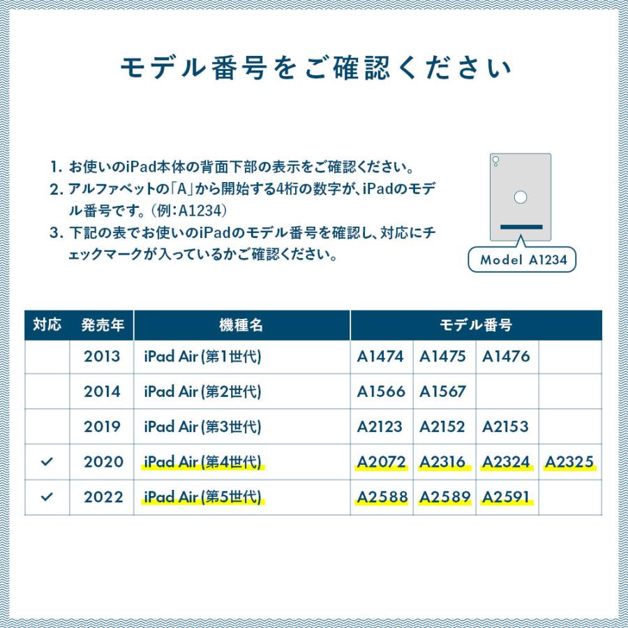 iPad Air 第4世代 第5世代 スキンシール ケース カバー フィルム 背面 保護 wraplus ネイビーブラッシュメタル｜wraplus｜07