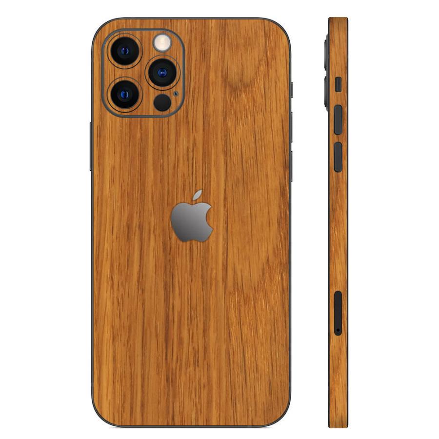 iPhone12 / 12 Pro / 12 mini / 12 Pro Max スキンシール 背面 側面 カバー ケース wraplus オーク | Apple | 01