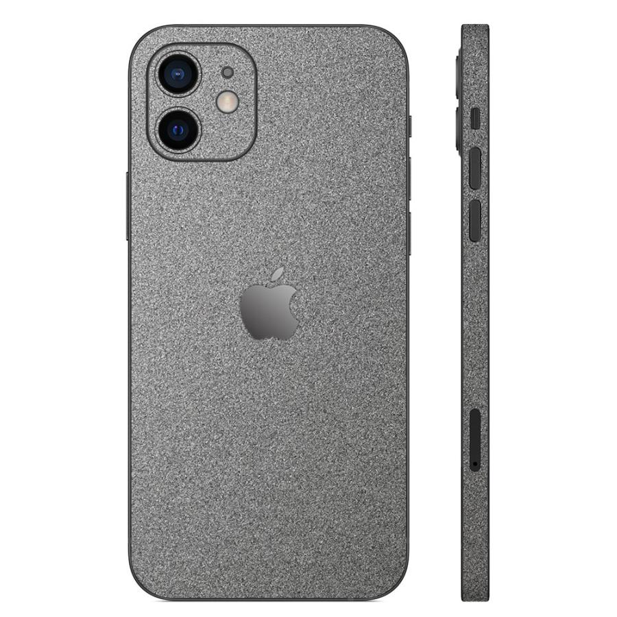 iPhone12 / 12 Pro / 12 mini / 12 Pro Max スキンシール 背面 側面 カバー ケース wraplus ガンメタリック | Apple