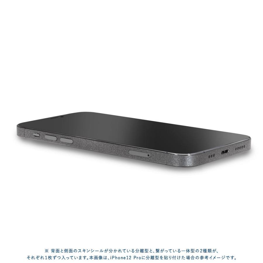 iPhone12 / 12 Pro / 12 mini / 12 Pro Max スキンシール 背面 側面 カバー ケース wraplus ガンメタリック | Apple | 03