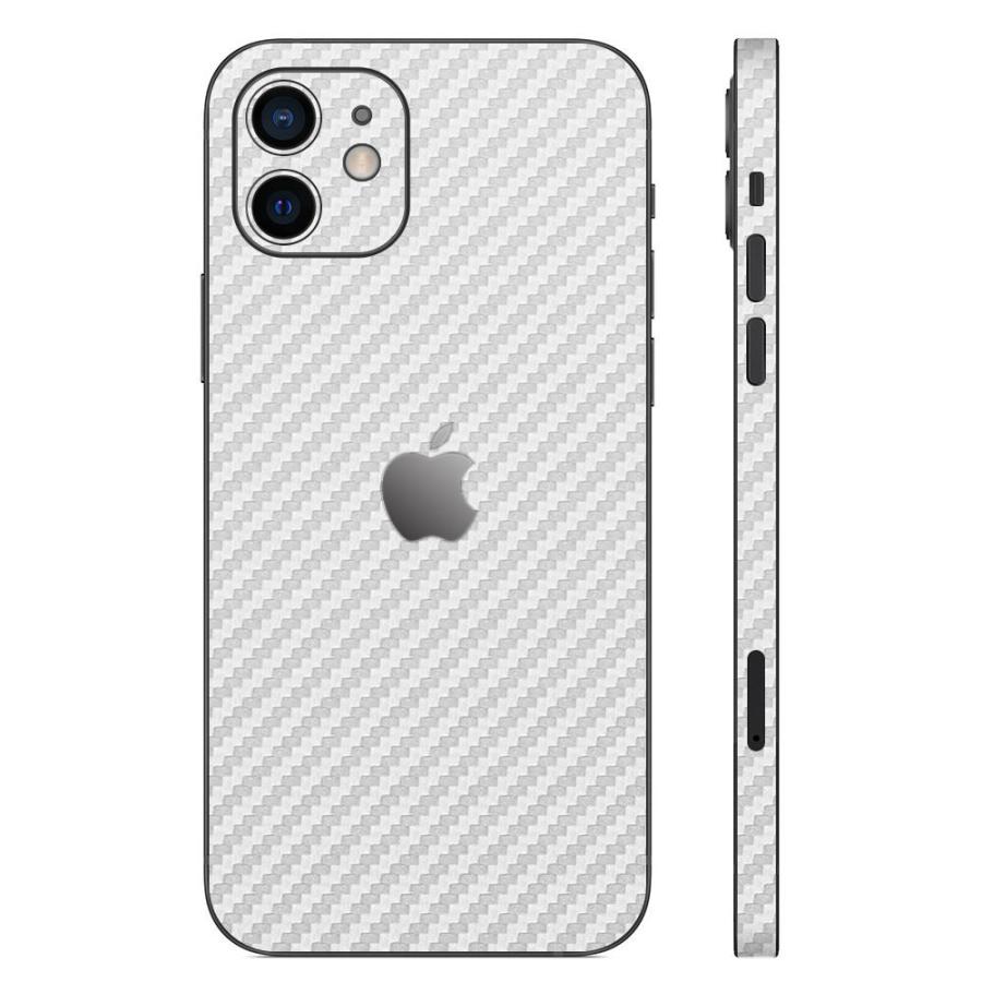 iPhone12 / 12 Pro / 12 mini / 12 Pro Max スキンシール 背面 側面 カバー ケース wraplus シルバーカーボン | Apple