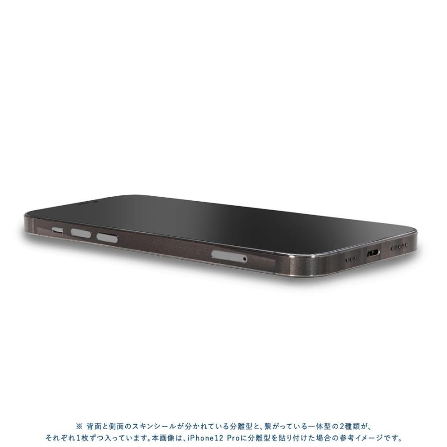 iPhone12 / 12 Pro / 12 mini / 12 Pro Max スキンシール 背面 側面 カバー ケース wraplus ブラックアブストラクト | Apple | 03