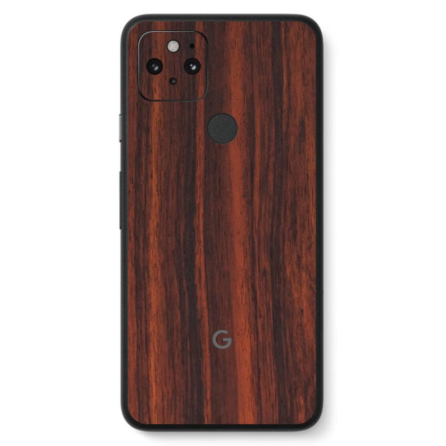 Pixel5 Pixel5a (5G) ピクセル5 スキンシール 背面 カバー フィルム ケース wraplus 選べる34色 ローズウッド | Google Pixel