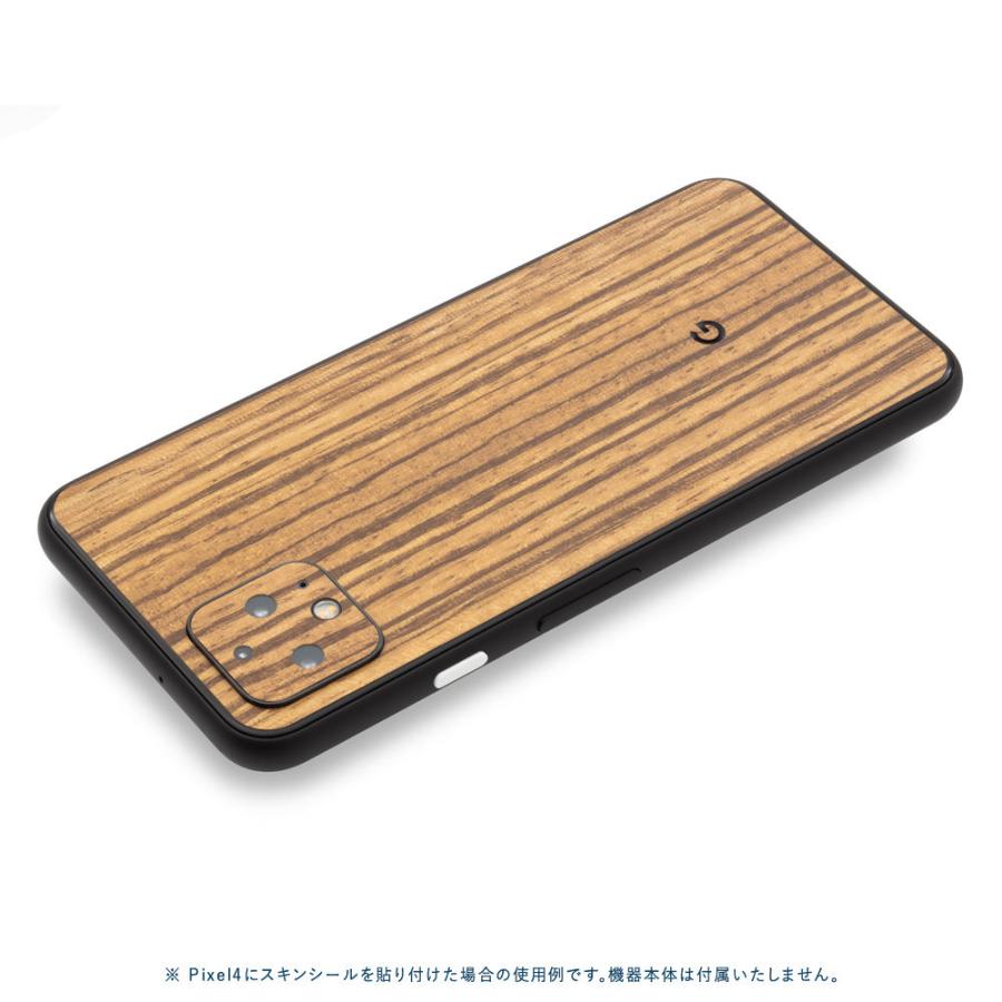 Pixel5 Pixel5a (5G) ピクセル5 スキンシール 背面 カバー フィルム ケース wraplus 選べる34色 ゼブラウッド2 | Google Pixel | 01