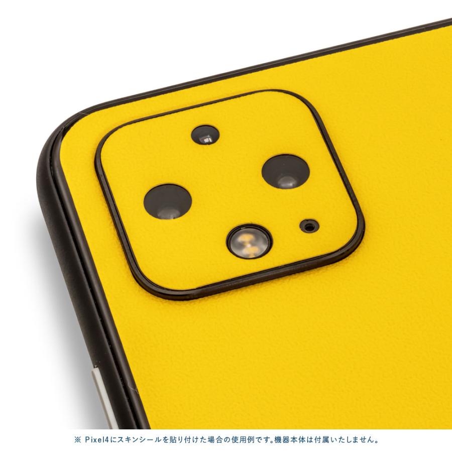Pixel5 Pixel5a (5G) ピクセル5 スキンシール 背面 カバー フィルム ケース wraplus 選べる34色 イエロー 黄色 | Google Pixel | 03