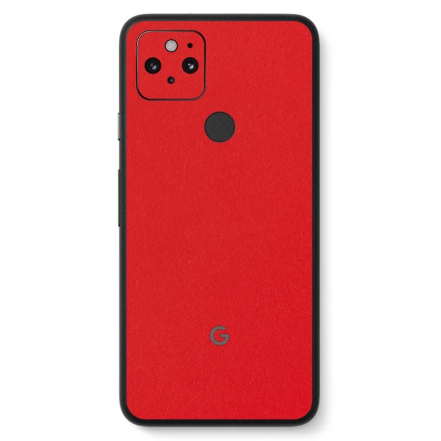 Pixel5 Pixel5a (5G) ピクセル5 スキンシール 背面 カバー フィルム ケース wraplus 選べる34色 レッド 赤 | Google Pixel