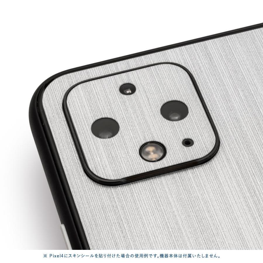 Pixel5 Pixel5a (5G) ピクセル5 スキンシール 背面 カバー フィルム ケース wraplus 選べる34色 シルバーブラッシュメタル | Google Pixel | 03