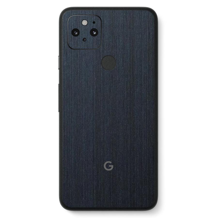 Pixel5 Pixel5a (5G) ピクセル5 スキンシール 背面 カバー フィルム ケース wraplus 選べる34色 ネイビーブラッシュメタル | Google Pixel