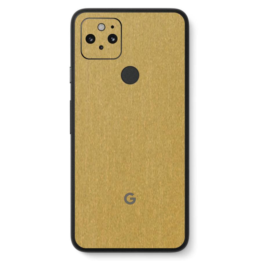 Pixel5 Pixel5a (5G) ピクセル5 スキンシール 背面 カバー フィルム ケース wraplus 選べる34色 ゴールドブラッシュメタル | Google Pixel
