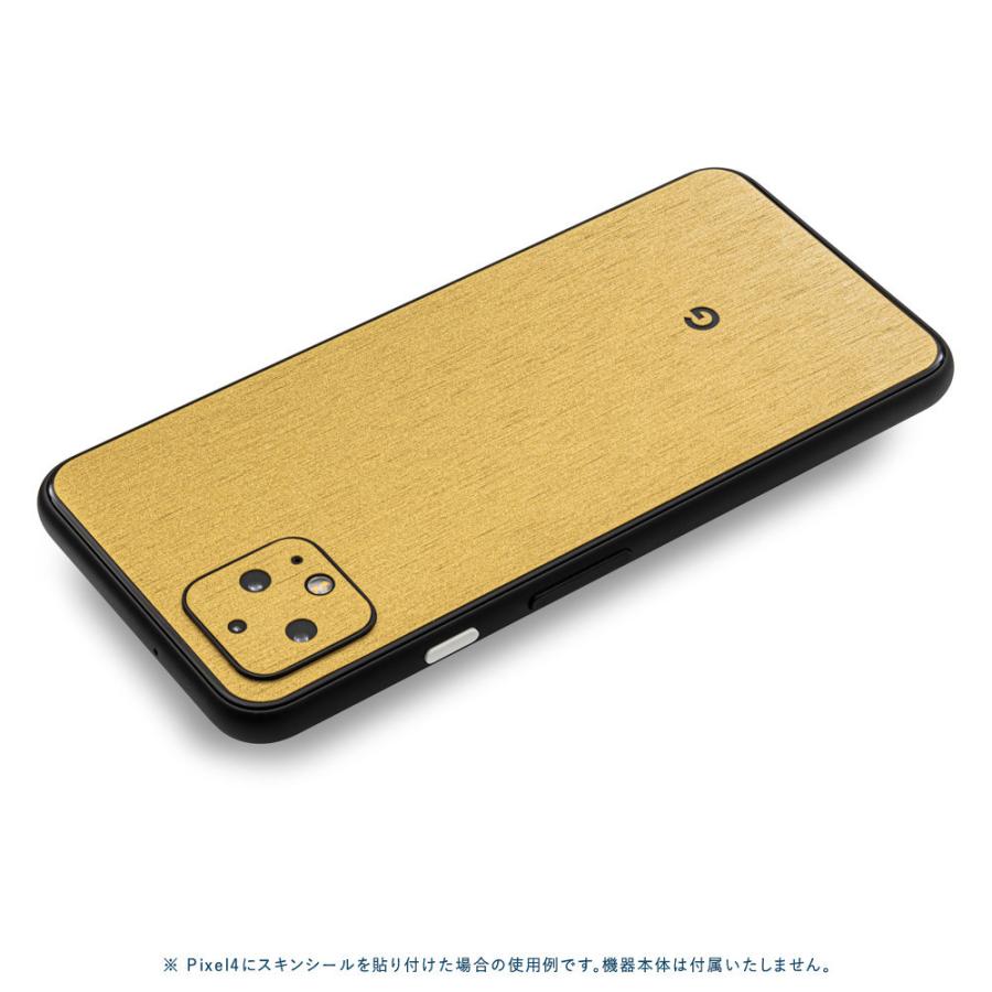 Pixel5 Pixel5a (5G) ピクセル5 スキンシール 背面 カバー フィルム ケース wraplus 選べる34色 ゴールドブラッシュメタル | Google Pixel | 01