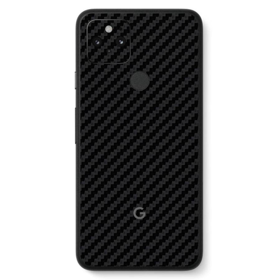Pixel5 Pixel5a (5G) ピクセル5 スキンシール 背面 カバー フィルム ケース wraplus 選べる34色 ブラックカーボン | Google Pixel