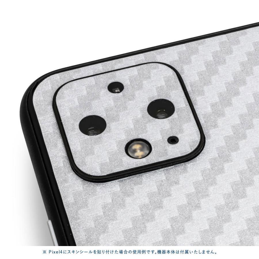 Pixel5 Pixel5a (5G) ピクセル5 スキンシール 背面 カバー フィルム ケース wraplus 選べる34色 シルバーカーボン | Google Pixel | 03