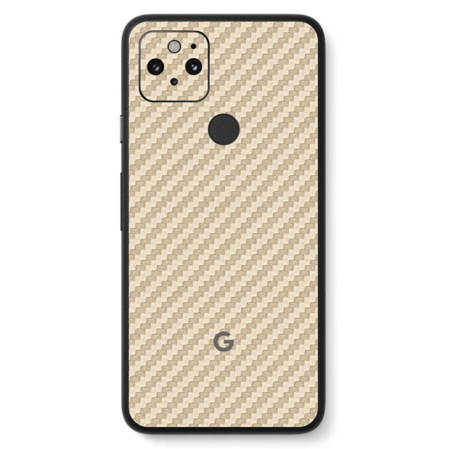 Pixel5 Pixel5a (5G) ピクセル5 スキンシール 背面 カバー フィルム ケース wraplus 選べる34色 ゴールドカーボン | Google Pixel