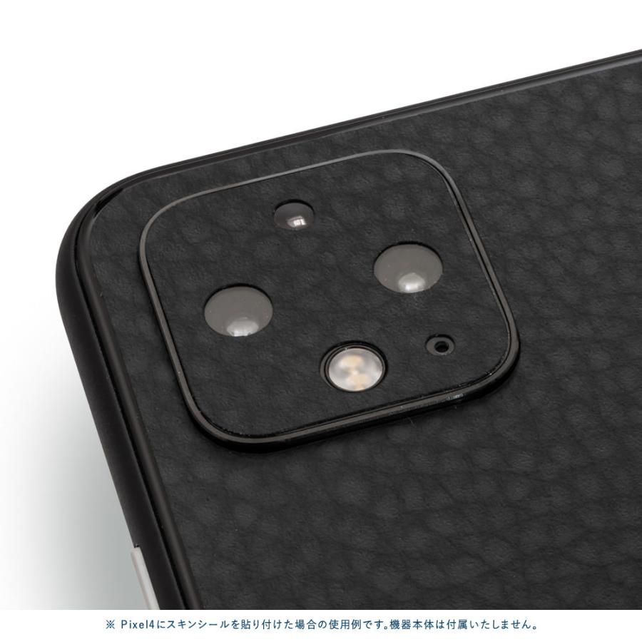 Pixel5 Pixel5a (5G) ピクセル5 スキンシール 背面 カバー フィルム ケース wraplus 選べる34色 ブラックレザー | Google Pixel | 03