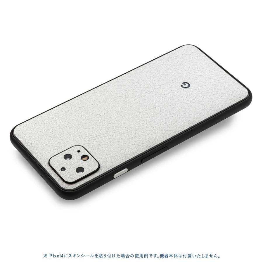 Pixel5 Pixel5a (5G) ピクセル5 スキンシール 背面 カバー フィルム ケース wraplus 選べる34色 ホワイトレザー | Google Pixel | 01
