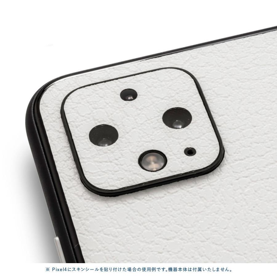 Pixel5 Pixel5a (5G) ピクセル5 スキンシール 背面 カバー フィルム ケース wraplus 選べる34色 ホワイトレザー | Google Pixel | 03