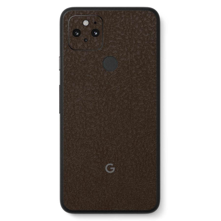 Pixel5 Pixel5a (5G) ピクセル5 スキンシール 背面 カバー フィルム ケース wraplus 選べる34色 ブラウンレザー | Google Pixel