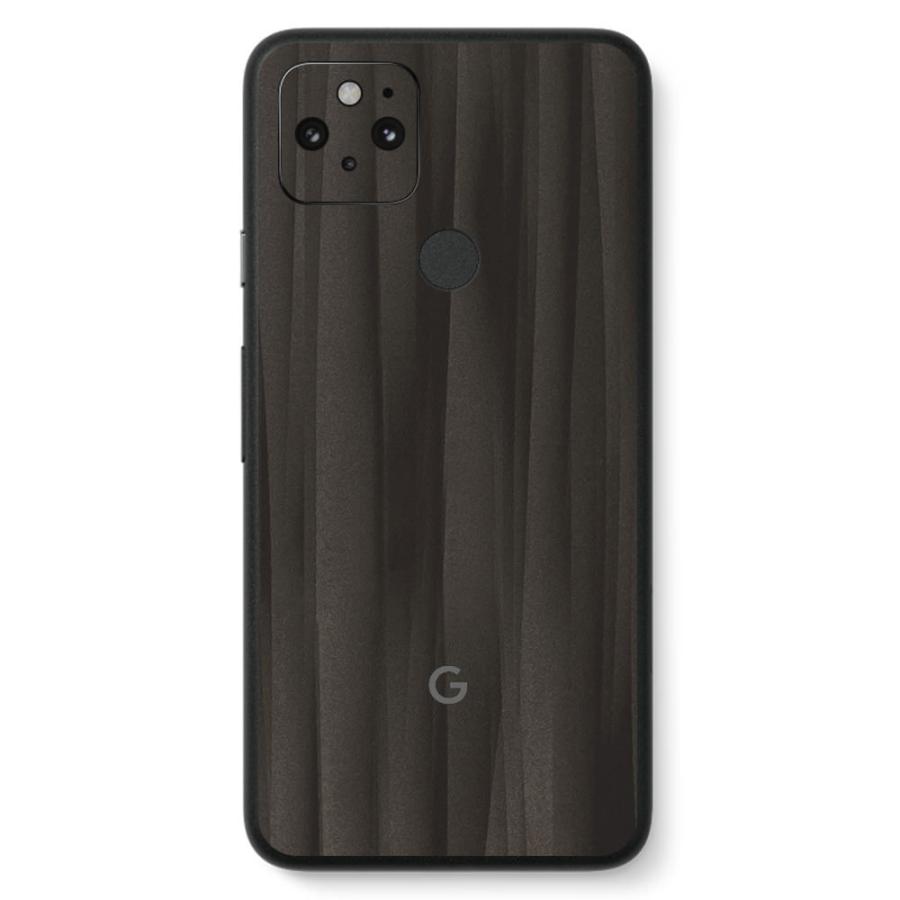 Pixel5 Pixel5a (5G) ピクセル5 スキンシール 背面 カバー フィルム ケース wraplus 選べる34色 ブラックアブストラクト | Google Pixel