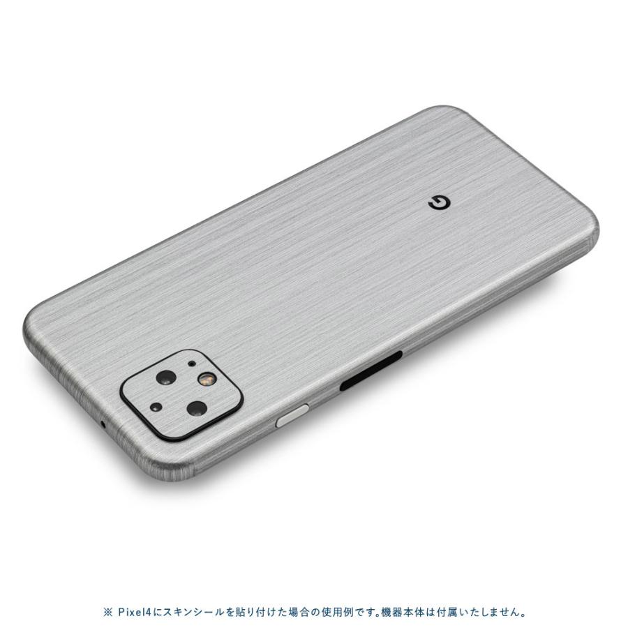 Pixel5 Pixel5a (5G) ピクセル5 スキンシール 全面 背面 側面 カバー フィルム ケース wraplus 選べる34色 シルバーブラッシュメタル | Google Pixel | 01