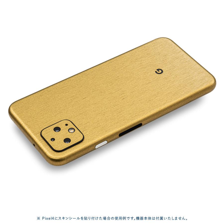 Pixel5 Pixel5a (5G) ピクセル5 スキンシール 全面 背面 側面 カバー フィルム ケース wraplus 選べる34色 ゴールドブラッシュメタル | Google Pixel | 01