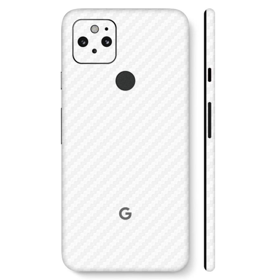 Pixel5 Pixel5a (5G) ピクセル5 スキンシール 全面 背面 側面 カバー フィルム ケース wraplus 選べる34色 ホワイトカーボン | Google Pixel