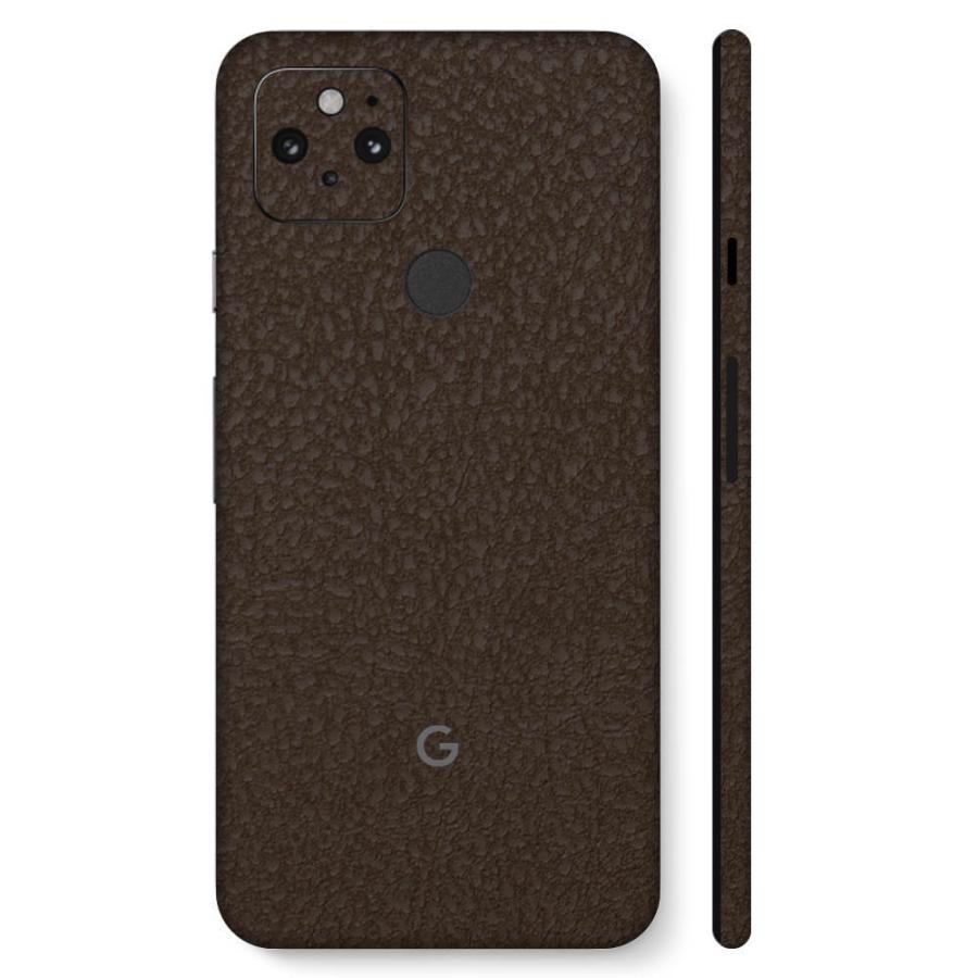 Pixel5 Pixel5a (5G) ピクセル5 スキンシール 全面 背面 側面 カバー フィルム ケース wraplus 選べる34色 ブラウンレザー | Google Pixel