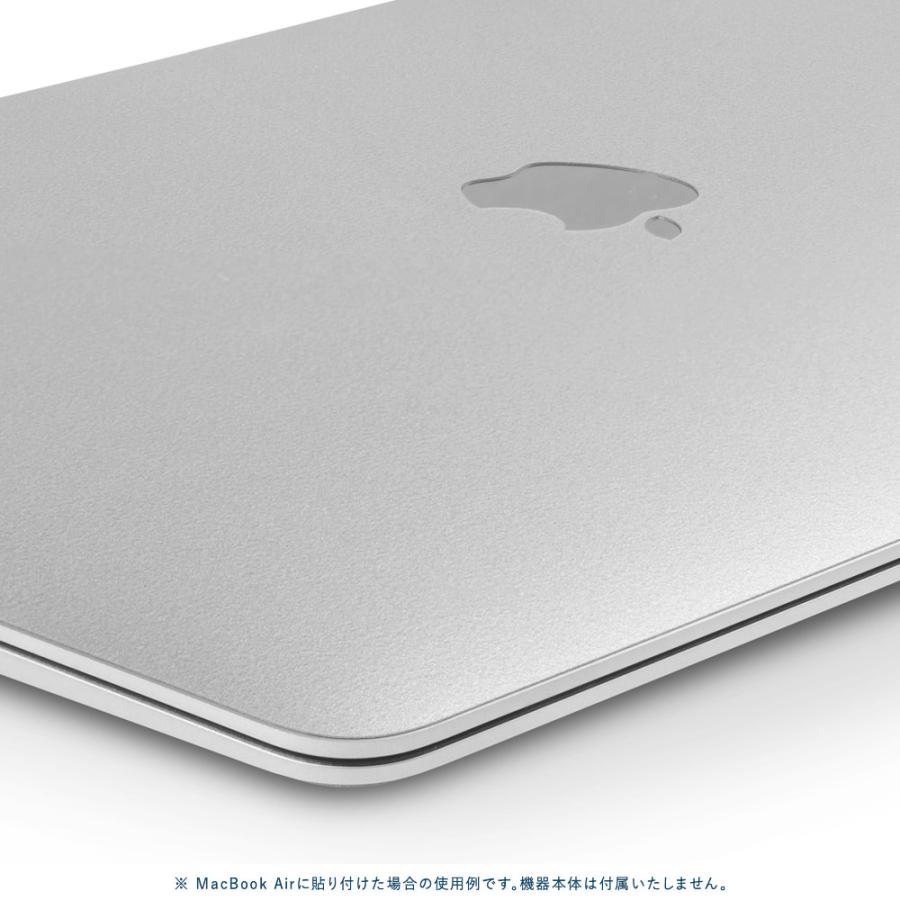 MacBook Air 13インチ スキンシール ケース 新型 M3 M2 M1 2024 2022 2021 フィルム wraplus シルバー｜wraplus｜04