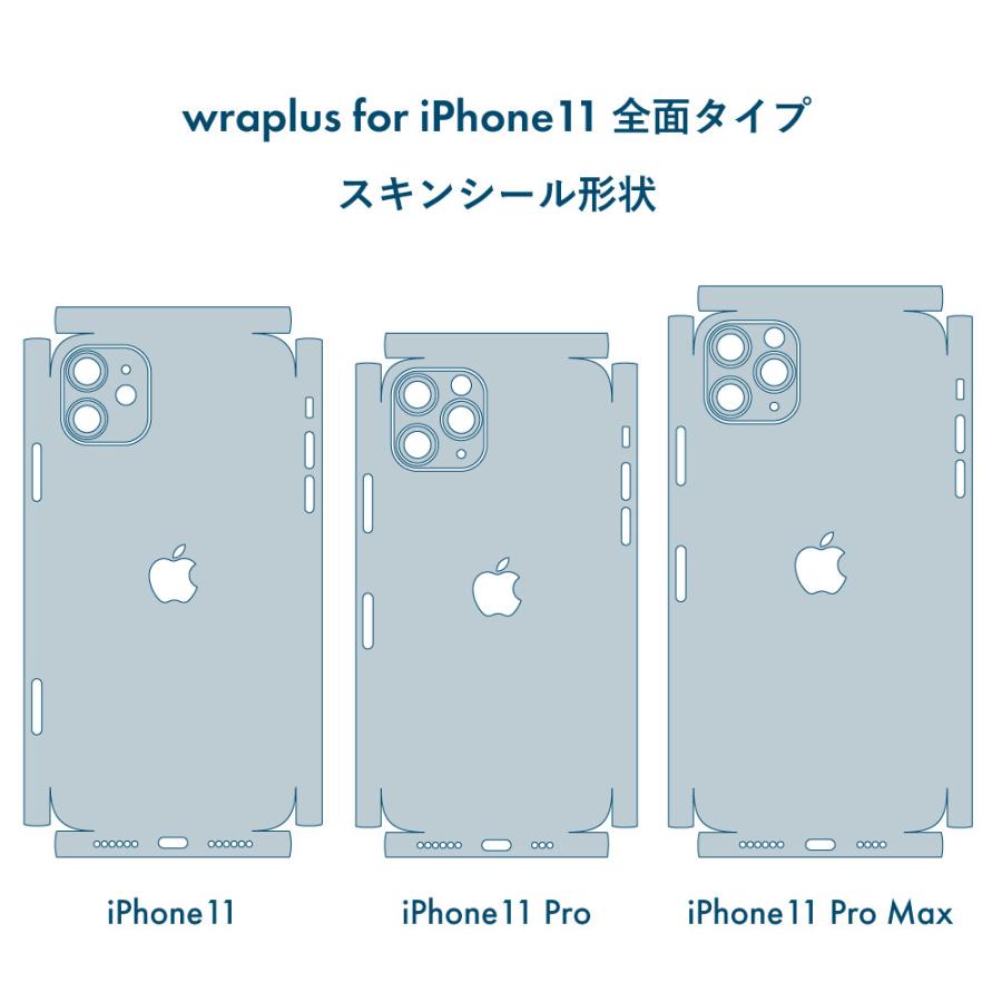 iPhone11 / 11 Pro / 11 Pro Max スキンシール 全面 背面 側面 シール ケース 薄い wraplus スペースグレイ | Apple | 05
